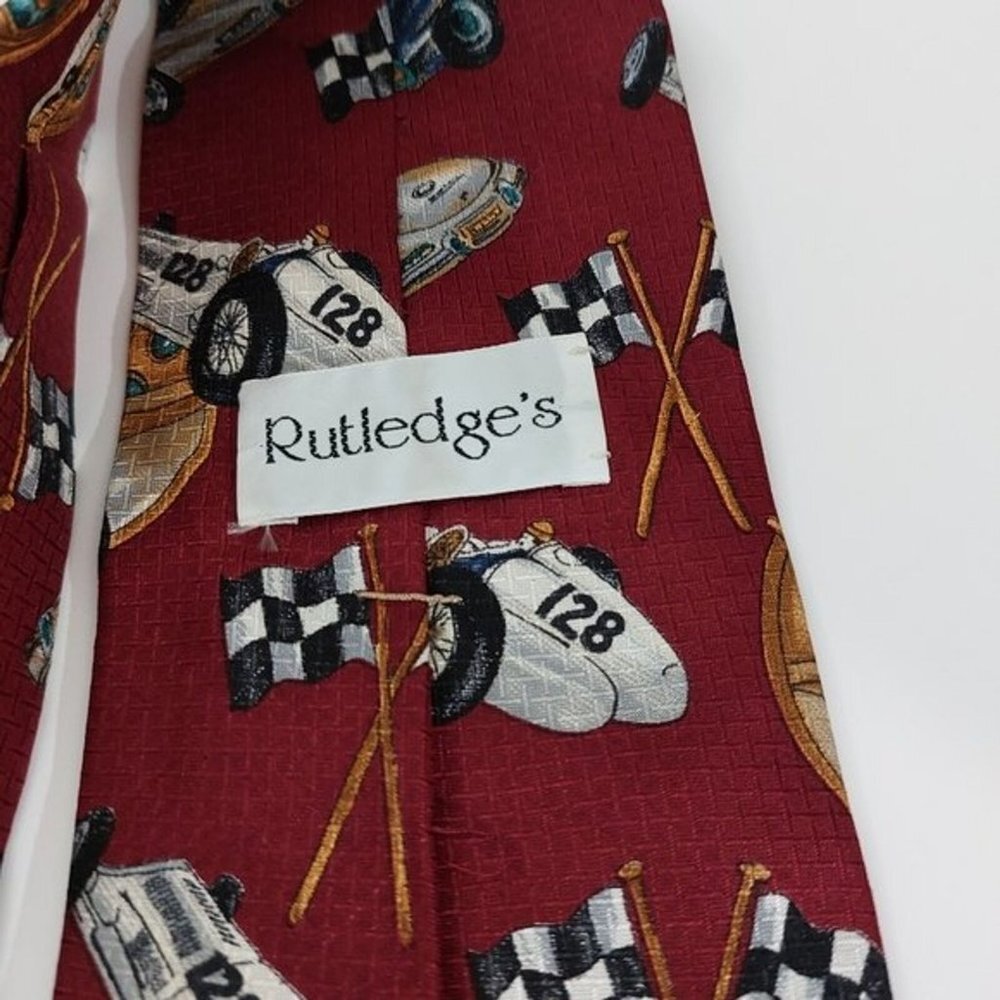 Ferrell Reed Rutledge's Nascar Racing Car Men's 100% Silk Novelty Necktie - Picture 6 of 8